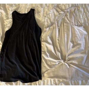 Bundle Of 2- Lululemon All Tied Up Tank‎ Top Black And White Size 4